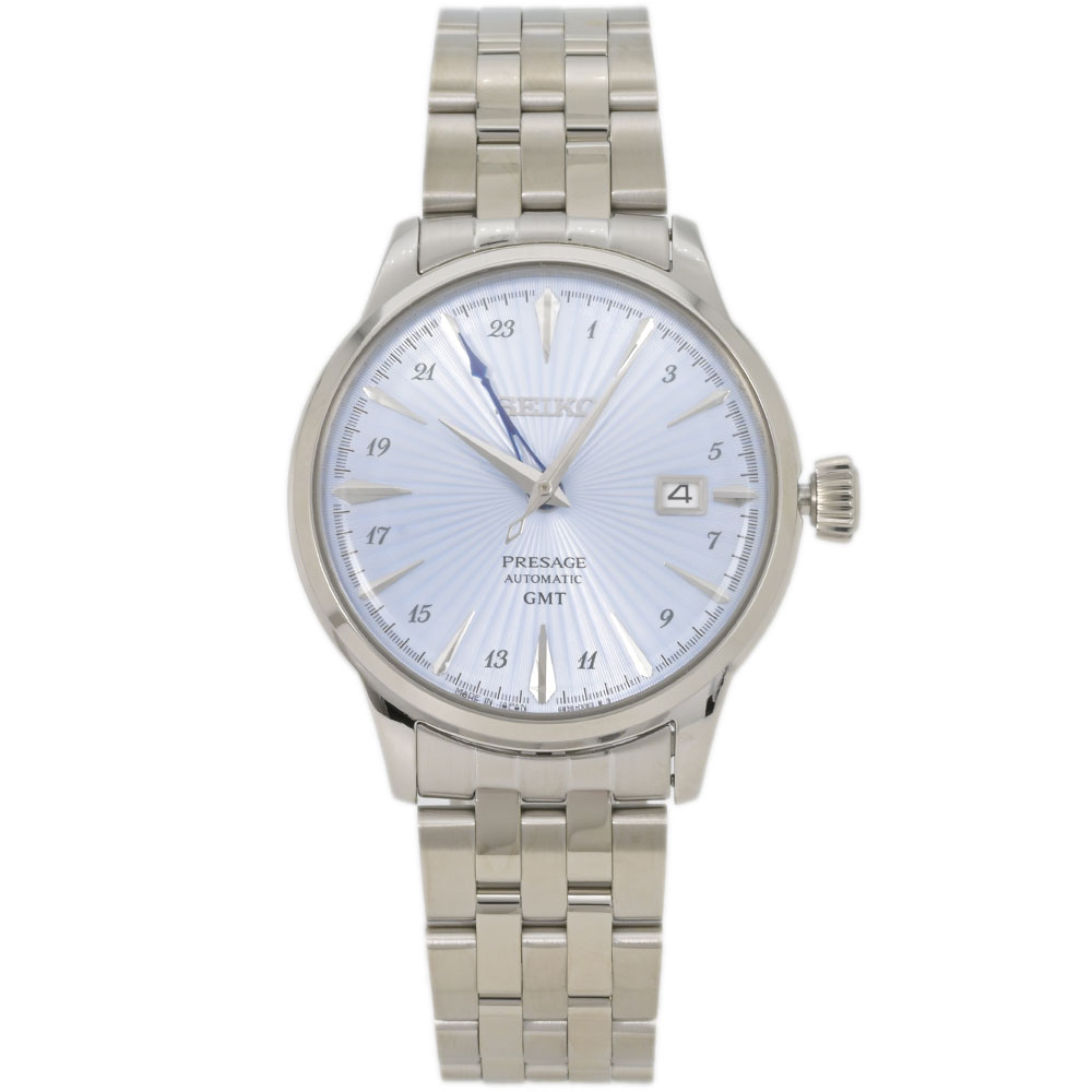SEIKO セイコー SSK037J1 アナログ 自動巻き プレザージュ カクテルタイム GMT ライトブルー メンズ 腕時計 プレゼント ギフト 1年保証 送料無料 44,760円