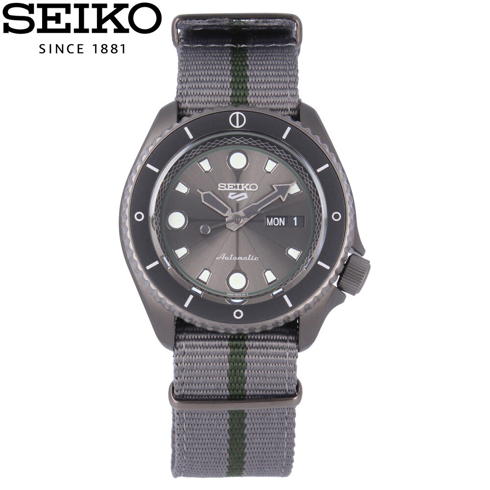 Seiko5 Sports セイコーファイブスポーツ Naruto Boruto 奈良シカマル腕クロック 時計 メンズ 留保 共著 合羽 自動小銃 力学的 自動韋編 ナイロン グレイ 緑であること 鵞鳥メタ グレー Srpf75k付け届け 下され物 1歳請け合い 貨物輸送無料 Pghintheround Com