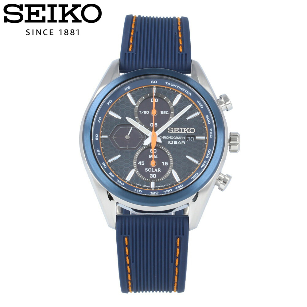 楽天市場 大決算セール開催中 3 31 23 59まで Seiko Chronograph セイコー クロノグラフ Ssc775p 腕時計 メンズ ソーラー ブルー ラバー アナログ 防水 あす楽対応 東海 時計倉庫tokia