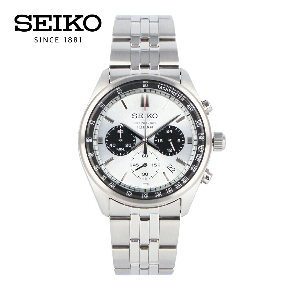 SEIKO セイコー CHRONOGRAPH腕時計 時計 メンズ 防水 クオーツ アナログ クロノグラフ ステンレス メタル シルバー ブラック SSB425Pプレゼント ギフト 1年保証 送料無料|時計倉庫TOKIA