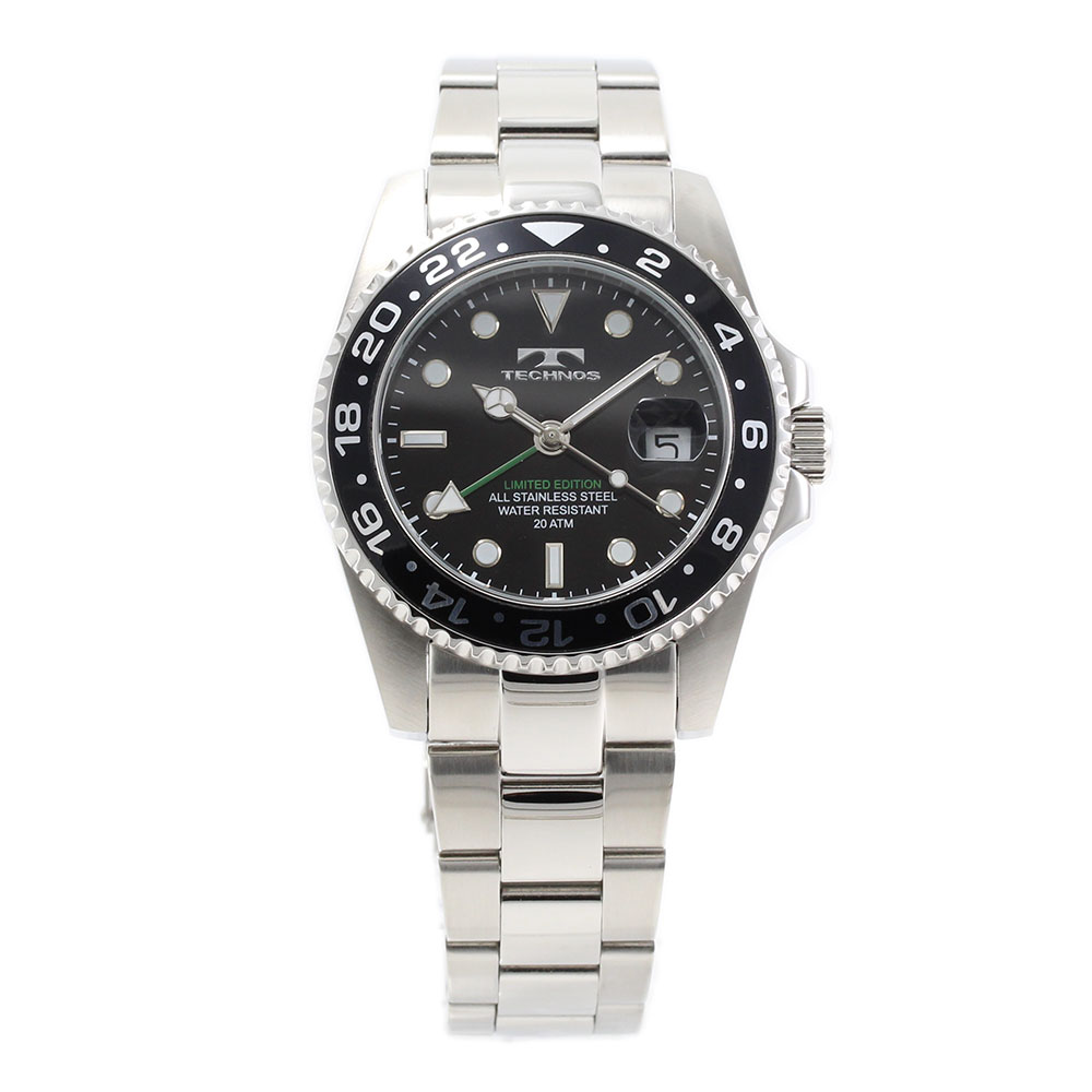 TECHNOS テクノス T2444SB メンズ GMT クォーツ 腕時計 プレゼント ギフト メーカー1年保証 送料無料 正規品｜時計倉庫TOKIA