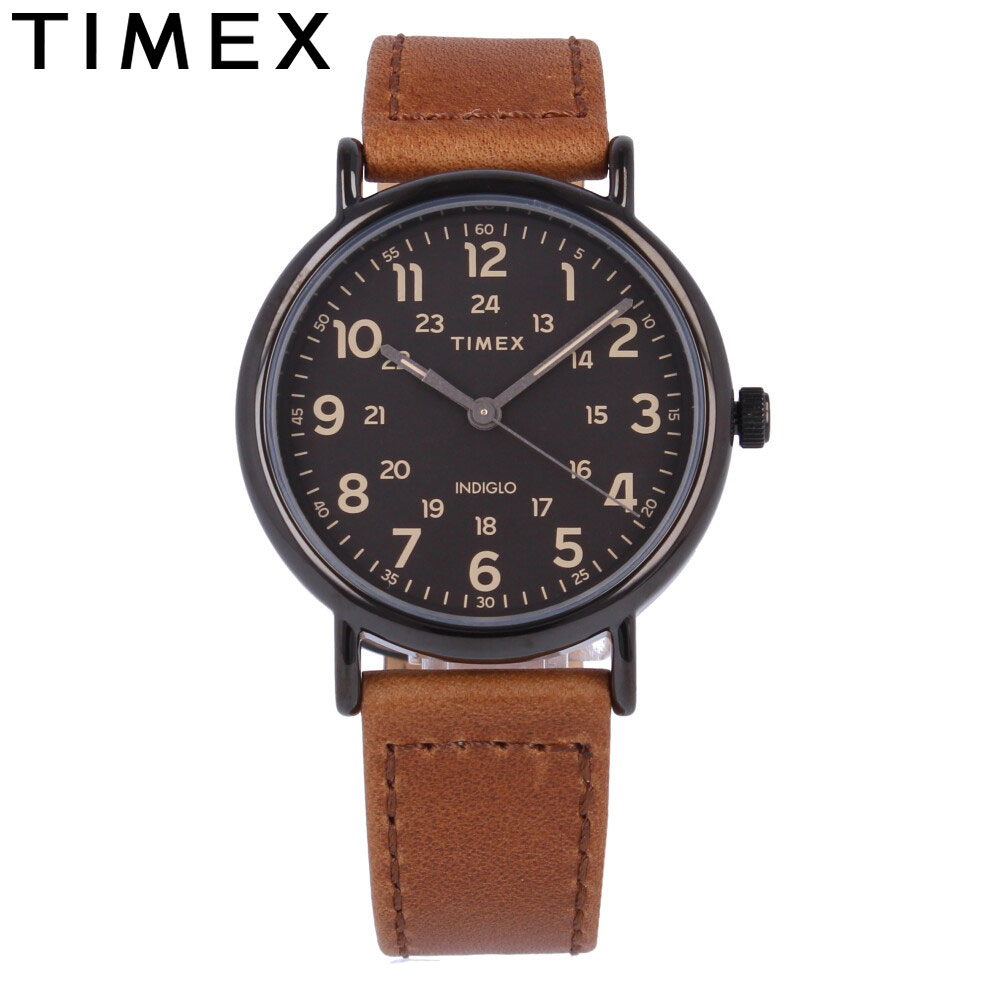 Timex 相星メックス Weekender ウィークエンダー腕時辰儀 時計 メンズ クオーツ 3ニードル なめし革 ブラウン ネグロイド Tw2t引出物 音物 1老年期保証金 貨物輸送無料 Foxunivers Com