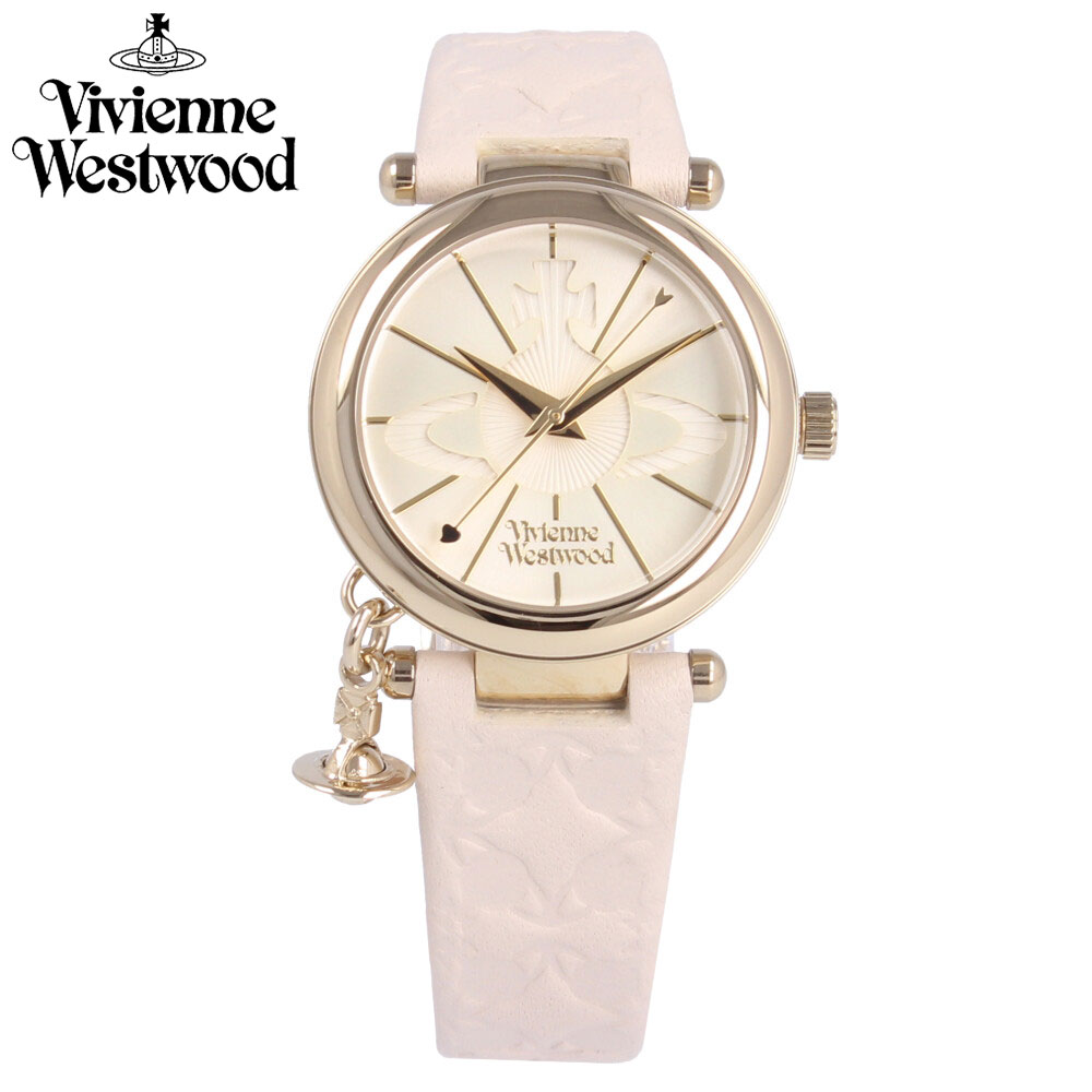 VIVIENNE WESTWOOD ヴィヴィアン ウエストウッド 腕時計 時計 レディース クオーツ オーブ レザー ホワイト ゴールド VV006WHWH プレゼント ギフト 1年保証 送料無料