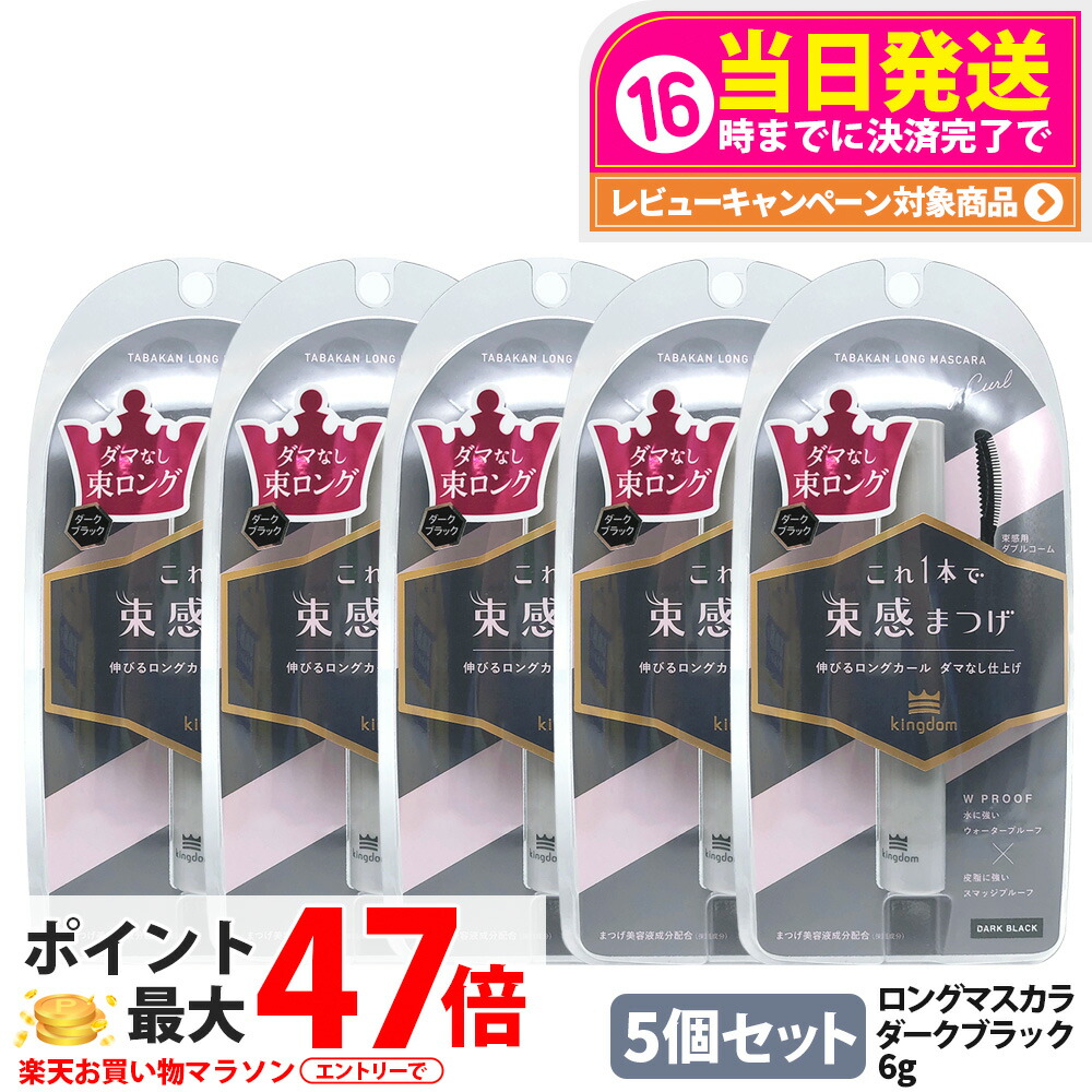 【5個仕掛ける 国内置き目品】第一人者防波堤 束感ロングマスカラ うす暗い黒いこと 6g 保湿 取りつくろう マスカラ 美容液構成成分練り合わせる 長時間守りつづけるマスカラ 黒龍堂 Kingdom 貨物輸送無料