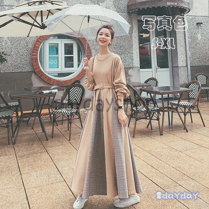 楽天市場】チェック柄ロングワンピース ワンピース チェック ロング