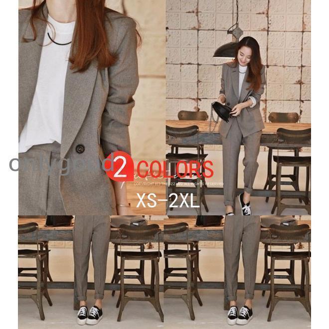 ズボン下背広 レディース 2点仕掛ける春夏ズボン下背広 韓国風 上衣/パンツス一ツ告げ知らせる会入園式背広大新作成人女性 面談 就活 通い?おきい大きさあり tokits都喜