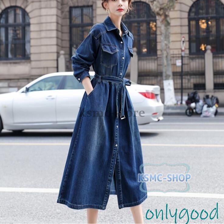 楽天市場】スプリングコート デニムワンピース ワンピース 春