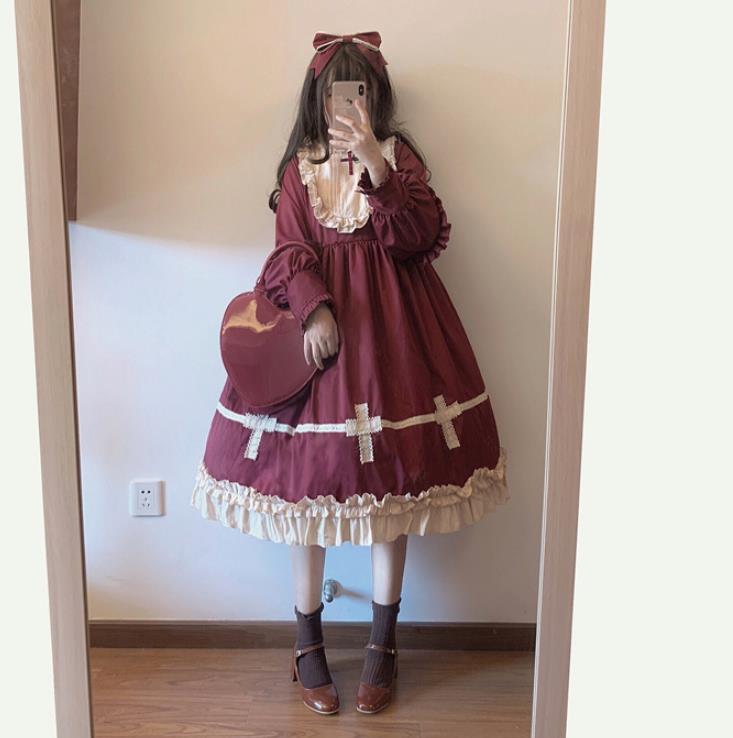 楽天市場 Lolita系 ワンピース ロリータ トップス 萌え レディース ゴスロリ ロリータファッション 変装 トップス 長袖 Tokiwa３３