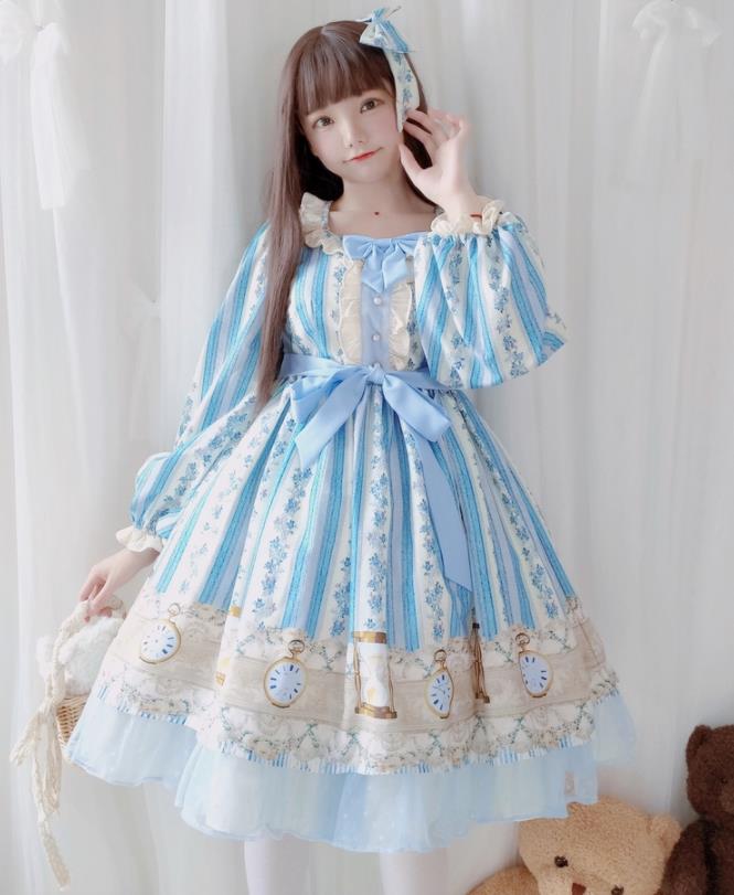 カスタマイズ~ベルサイユを夢見る~ 2019OPワンピース4色ロリータ ロリータ ワンピース（カラーパープル）（レディース