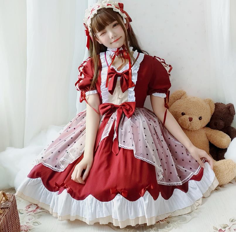 楽天市場 Lolita系 中袖 ワンピース ロリータ トップス 萌え レディース ゴスロリ ロリータファッション 変装 トップス コスプレ ハロウィン クリスマス Tokiwa３３