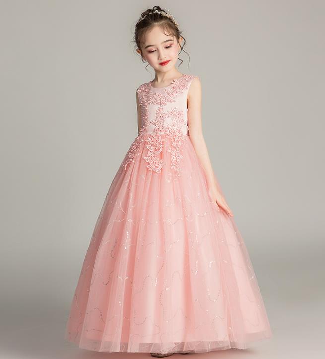 楽天市場 1 170cm 子供服 女の子ワンピース ドレス カラードレス フラワーガール 丸首 花編 演出 お嫁さん ピアノ 発表会 結婚式 七五三 ピアノ ロング Tokiwa３３