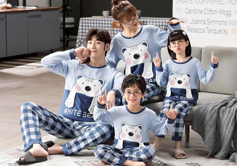 送料無料 長袖 ルーム 親子お揃い おそろい親子服 揃い お パジャマ ユニセックス プレゼント 家族 ウェア カップル