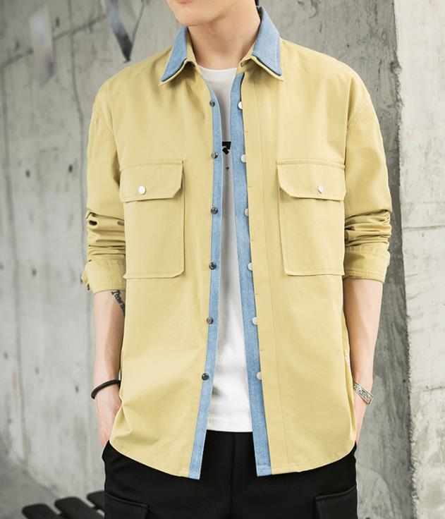 楽天市場 春秋 長袖 シャツ コールテン プルパーカー メンズ トップス Tシャツ カットソー メンズ プルオーバー メンズファッションシャツ ワイシャツ ボダン ジャケット コート フェイクインナー シャツ Tokiwa３３