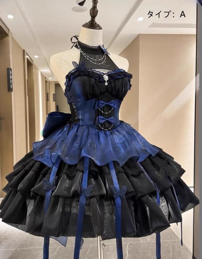 /新発//Lolita系 メイド服//　jsk　OP　日常　写真　舞台　変装/ロリータ トップス 萌え レディース ゴスロリ ロリータファッション　変装　トップス 吊りスカート ワンピース　花嫁洋服 ウエディングドレス｜Tokiwa３３