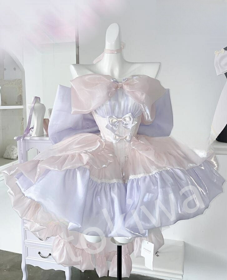 /新発/ふわふわ/Lolita系 / 自動人形お父ちゃん/ハロウィン/衣装 jsk OP 日常 活動写真 一こま 化けの皮/ロリータ  トップス  萌え  ゴスロリ ロリータ流行り物  吊りスコート  花嫁御寮お召しもの ウェディングドレス あやつり人形お召しもの   バレー ティアードスカート 万聖節
