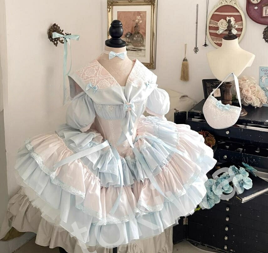 /新発/ふわふわ/Lolita系 / /ハロウィン/ワンピース　jsk　OP　日常　写真　舞台　変装/ロリータ トップス 萌え ゴスロリ ロリータファッション　 吊りスカート 　花嫁洋服 ウエディングドレス　人形ドレス 　バレエ ティアードスカート　万聖節