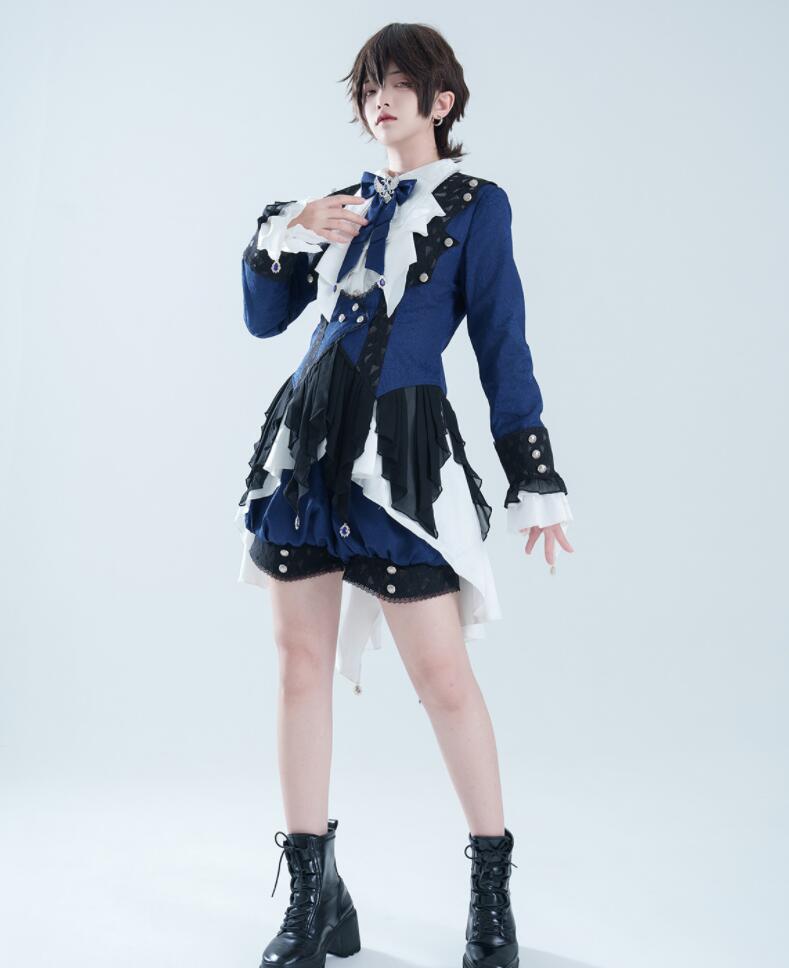 /新発//Lolita系 　3点セット　シャツ＋スカート/洋服 　jsk　OP　日常　写真　舞台　変装/ロリータ トップス 萌え レディース ゴスロリ ロリータファッション　変装　トップス 吊りスカート ワンピース　花嫁洋服 ウエディングドレス　コスプレ　アニメ　衣装　ドレス