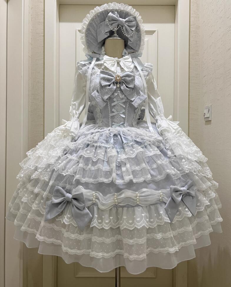 /新発/数量限定/Lolita系 /宮庭ドレス/ワンピース　jsk　OP　日常　写真　舞台　変装/ロリータ トップス 萌え ゴスロリ ロリータファッション　 吊りスカート 　花嫁洋服 ウエディングドレス　人形ドレス ハロウィン 　バレエ ティアードスカート　ティアードスカート