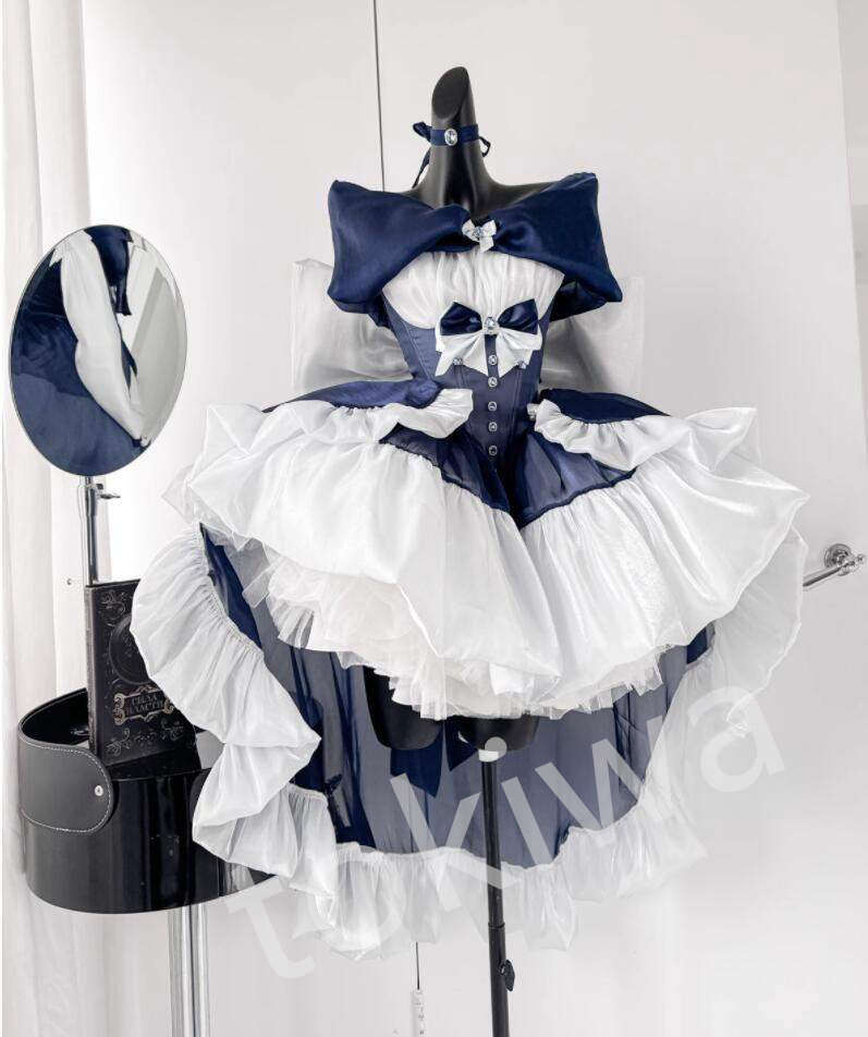 /新発/ふわふわ/Lolita系/ハロウィン/衣装 jsk OP 日常 活動写真 一こま 化けの皮/ロリータ  トップス  萌え  ゴスロリ ロリータ流行り物  吊りスコート  花嫁御寮御召しもの ウェディングドレス あやつり人形御召しもの   バレー ティアードスカート 万聖節