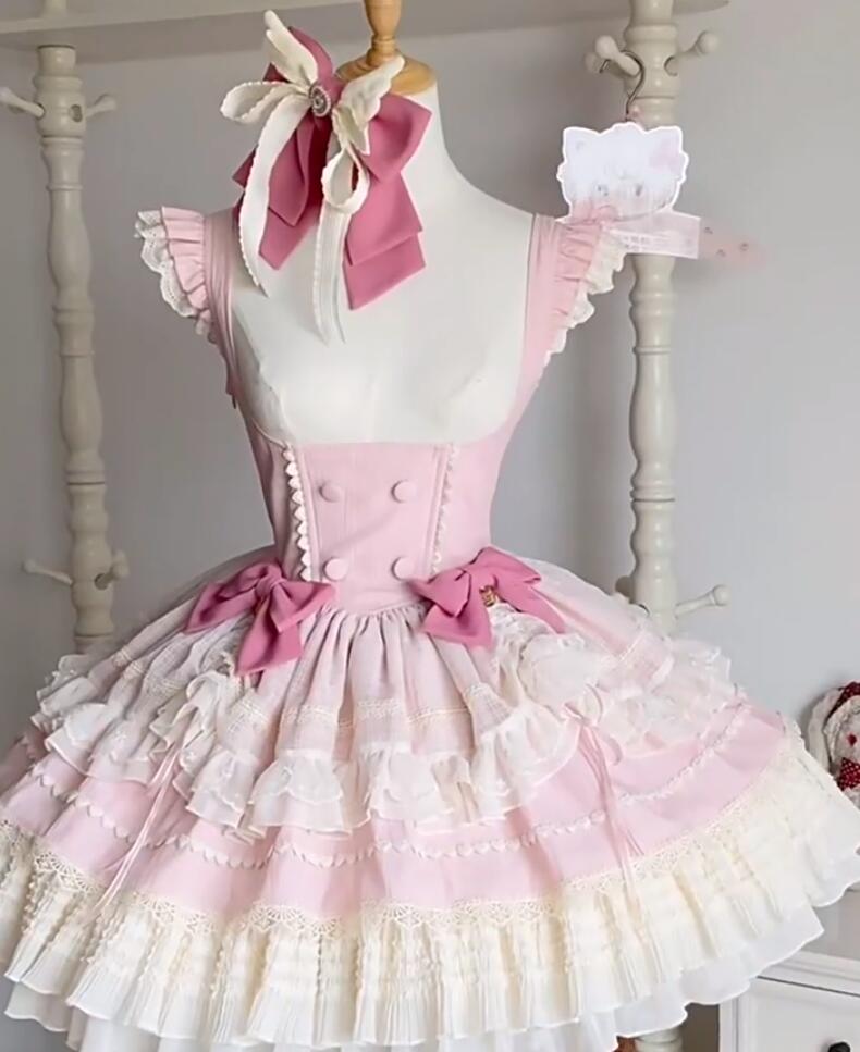 /新発/数量限定/Lolita系 /宮庭ドレス/ワンピース jsk OP 日常 写真 舞台 変装/ロリータ トップス 萌え ゴスロリ ロリータファッション 吊りスカート 花嫁洋服 ウエディングドレス 人形ドレス ハロウィン バレエ ティアードスカート ティアードスカート|Tokiwa33