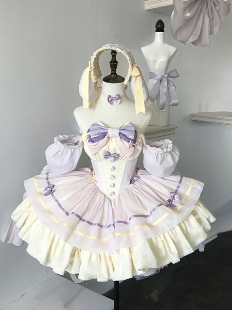 /新発/ふわふわ/Lolita系 / 自動人形お父ちゃん/ハロウィン/衣装 jsk OP 日常 活動写真 一こま 化けの皮/ロリータ  トップス  萌え  ゴスロリ ロリータ流行り物  吊りスコート  花嫁御寮御召しもの ウェディングドレス あやつり人形御召しもの   バレー ティアードスカート 万聖節