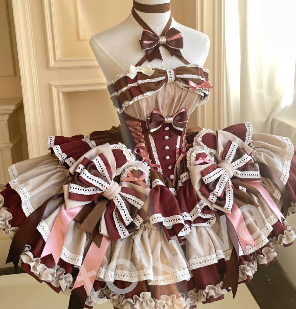 /新発/ふわふわ/Lolita系 / 自動人形お父ちゃん/ハロウィン/衣装 jsk OP 日常 活動写真 一こま 化けの皮/ロリータ  トップス  萌え  ゴスロリ ロリータ流行り物  吊りスコート  花嫁御寮御召しもの ウェディングドレス あやつり人形御召しもの   バレー ティアードスカート 万聖節