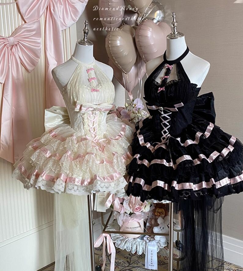 /新発/Lolita系 手ぬるい 衣装 jsk OP 日常 第八芸術 一こま 化けの皮/ロリータ  トップス  萌え レディース ゴスロリ ロリータ流行り物 化けの皮 トップス  吊りスコート 衣装 花嫁御寮御召しもの ウェディングドレス あやつり人形御召しもの