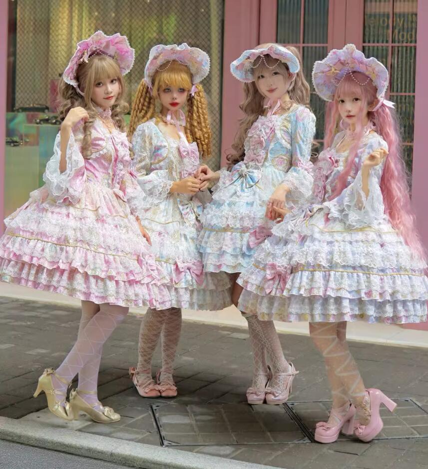 /新発//Lolita系 /宮庭御召しもの/衣装 jsk OP 日常 第八芸術 一こま 化けの皮/ロリータ  トップス  萌え  ゴスロリ ロリータ流行り物  吊りスコート  花嫁御寮御召しもの ウェディングドレス あやつり人形御召しもの  ハロウィン  バレー ティアードスカート ティアードスカート 長袖