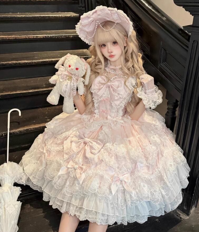/新発/分量制限事項/Lolita系 /桜姫の夢/宮庭お召しもの/衣装 jsk OP 日常 活動写真 一こま 化けの皮/ロリータ  トップス  萌え  ゴスロリ ロリータ流行り物  吊りスコート  花嫁御寮 お召しもの ウェディングドレス あやつり人形お召しもの  ハロウィン  バレー ティアードスカート