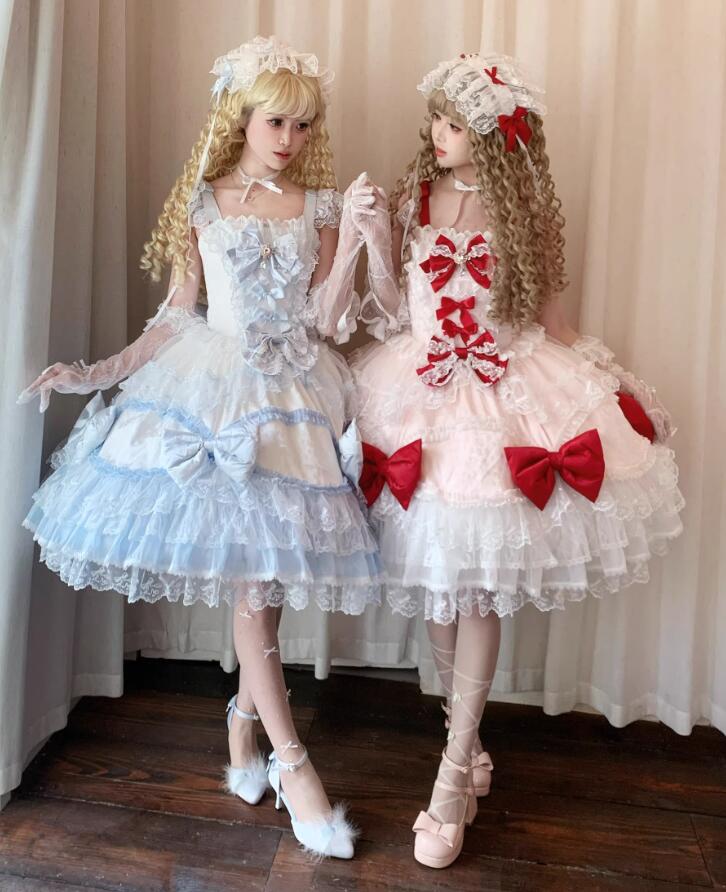 /新発/分量制限事項/Lolita系 /夢の嶋/宮庭お召しもの/衣装 jsk OP 日常 活動写真 一こま 化けの皮/ロリータ  トップス  萌え  ゴスロリ ロリータ流行り物  吊りスコート  花嫁御寮 お召しもの ウェディングドレス あやつり人形お召しもの  ハロウィン  バレー ティアードスカート