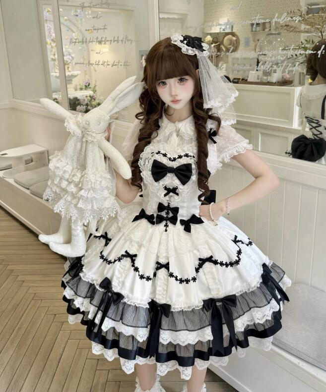 /新発/数量限定/Lolita系 //宮庭ドレス/ワンピース　jsk　OP　日常　写真　舞台　変装/ロリータ トップス 萌え ゴスロリ ロリータファッション　 吊りスカート 　花嫁　洋服 ウエディングドレス　人形ドレス ハロウィン 　バレエ ティアードスカート