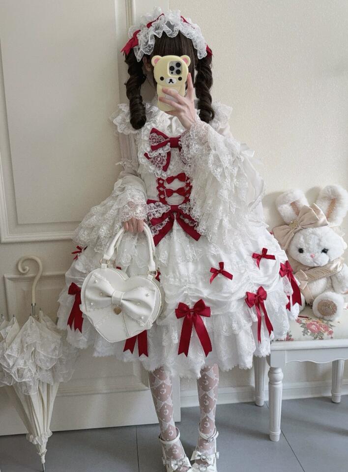 /新発/数量限定/Lolita系 /宮庭ドレス/ワンピース　jsk　OP　日常　写真　舞台　変装/ロリータ 萌え ゴスロリ ロリータファッション　 吊りスカート 　花嫁洋服 ウエディングドレス　人形ドレス ハロウィン 　バレエ ティアードスカート　ティアードスカート 袖なし｜Tokiwa３３