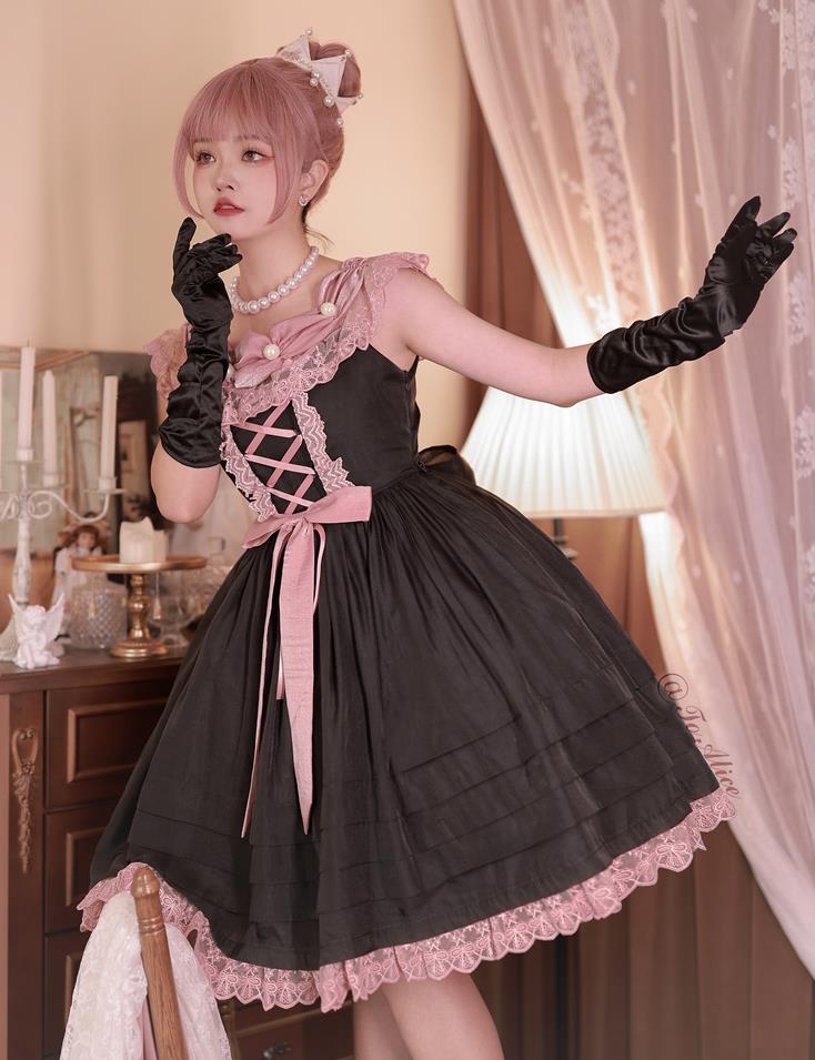 /新発/寸法押さえる/Lolita系 dolls偶像/衣裳 jsk OP 日常 活動写真 一こま 化けの皮/ロリータ  トップス  萌え レディース ゴスロリ ロリータ流行り物 化けの皮 トップス  吊りスコート 衣裳 花嫁御寮御召しもの ウェディングドレス