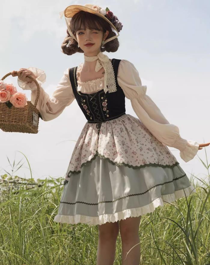 /新発/数量限定/Lolita系 /ワンピース　jsk　OP　日常　写真　舞台　変装/ロリータ トップス 萌え レディース ゴスロリ ロリータファッション　変装　トップス 吊りスカート ワンピース　花嫁洋服 ウエディングドレス　人形ドレス ハロウィン