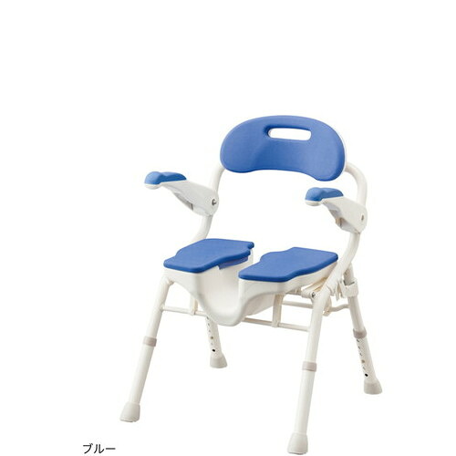 アロン化成 折りたたみシャワーベンチ　HPフィットブルー　536-071　4970210858196　入浴用品 清拭用品