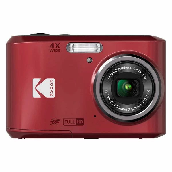 【すぐに使える蓄電池お持て成し】kodak コダック デジタル写真機 PIXPRO FZ45RD2A 光学4倍 赤いこと 塩基蓄電池式 授業時間催し物や隙間映画化に至適