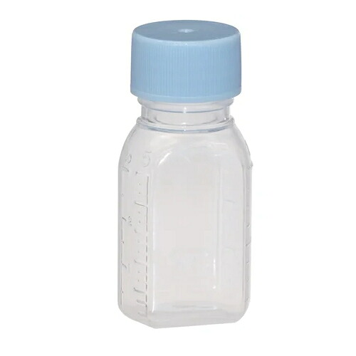 金鵄製作所 小判型投薬瓶 30mL ノーマルキャップ（スカイブルー：水） 200本入　20000-002 投薬用品 与薬用品 施設備品