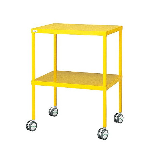 ナビス（アズワン） 派手回診車 手摺り皆無 黄色 600×450×792粍  4562108472883