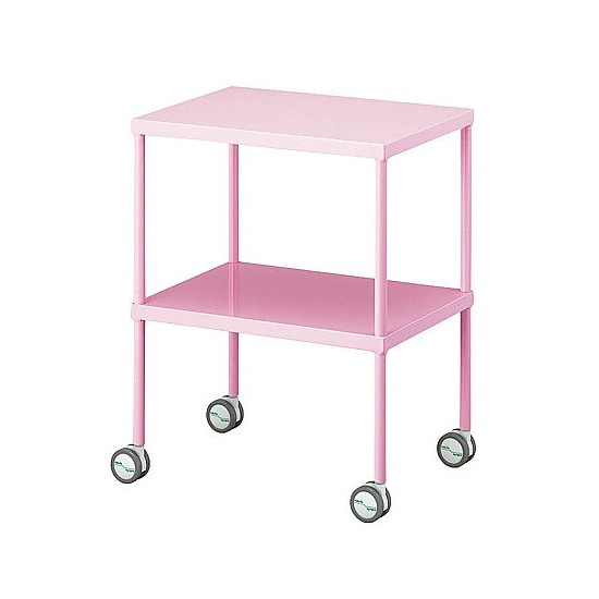 ナビス（アズワン） 派手回診車 手摺り皆無 サクラ色 600×450×792粍  4562108472944