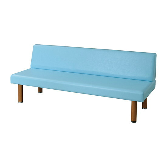 ナビス（アズワン）　ロビーベンチ（背付き・木目調）　スカイブルー 　1800SB-L　4589638300356