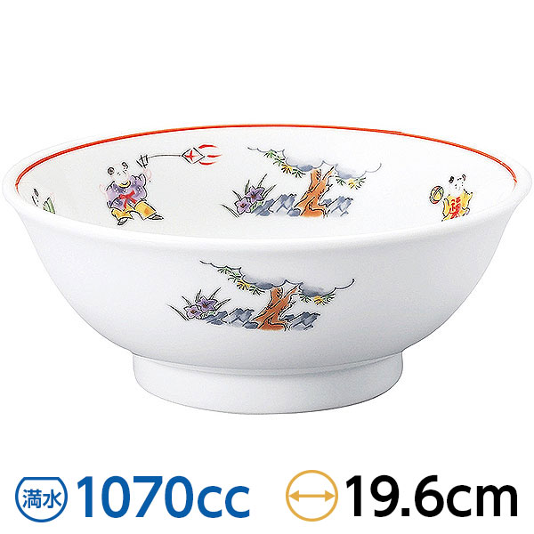 ラーメン丼タコ唐草青6.5寸反高台丼　11点 Amazon | ラーメン丼 反高台6.5丼 20cm タコ唐草 業務用 美濃焼