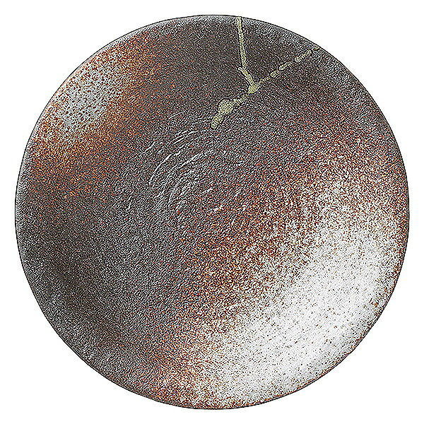 明志野 石目尺皿 約31.3cm 茶系 和食器 丸大皿 日本製 美濃焼 業務用 65-51562003