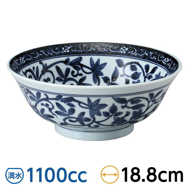 10個セット 天青 切立18cm深丼 青白磁 寸法:18×9.2cm・990cc | 丼 白中華 切立19cm深丼(スタイリッシュなラーメン丼)|食器通販の陶磁庵