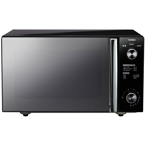 【長期保証付】ツインバード TWINBIRD DR-D278B ブラック ミラーガラスフラット電子レンジ 20L DRD278B