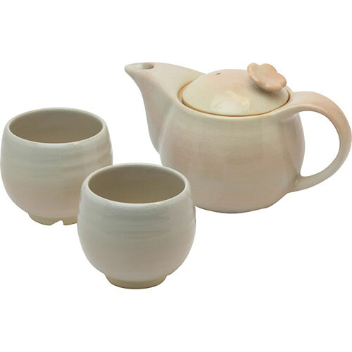 萩焼 姫土 茶の間セット(茶コシ付)[代引不可]