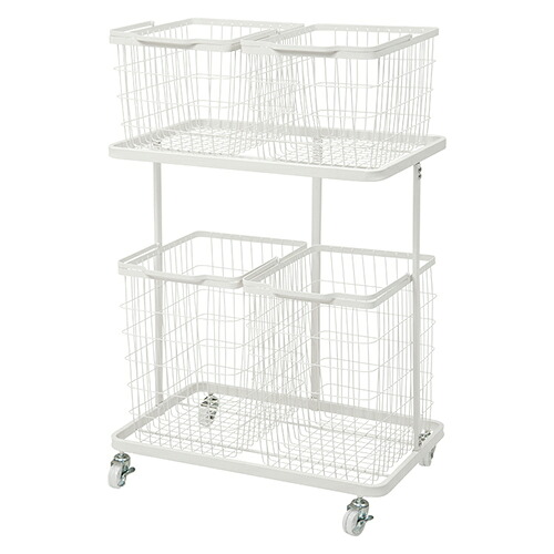 萩原 KR-3946WH ホワイト ランドリーラック KR3946WH[代引不可]｜特価COM