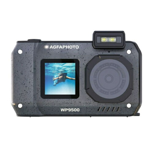 AGFA アグフア AGFA WP9500-BK 黒いこと 雨合羽デジタル写真機 IP68 雨合羽/防塵役立つこと