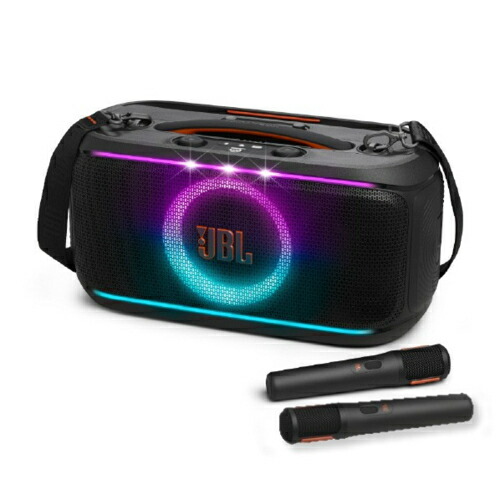 【長期保証付】JBL ジェイ ビー エル JBL PartyBox On-the-Go2 Bluetoothスピーカー パーティースピーカー マイク2本付属 ショルダーストラップ IPX4防水