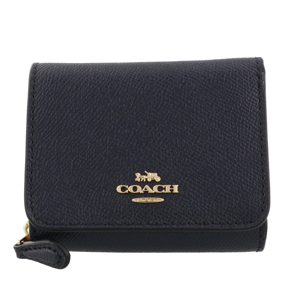 新作揃え コーチアウトレット 三つ折り財布 ネイビー Coach ネイビー Outlet 財布 ケース 三つ折り財布 F Immid 特価com レディース