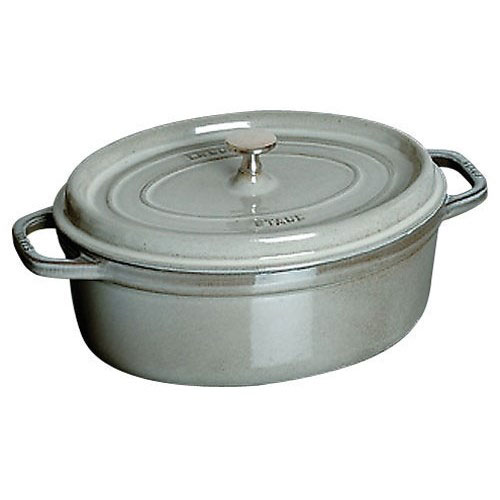 ストウブ ピコ ココット オーバル IH対応 両手鍋 23cm 40500-236 グレー 【国内正規品/生涯保証付】